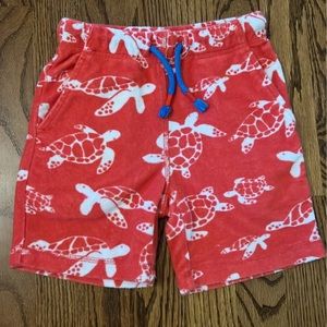 Mini Boden toweling shorts turtle print 4Y